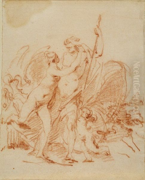Venus och Adonis, studie efter malning av Peter Paul Rubens - view 1