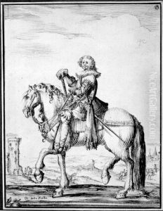 Commander at horse by Stefano della Bella