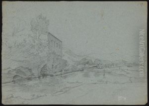 Italian Landscape With a River Italian Landscape With a River