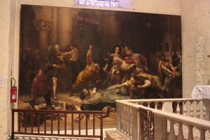 L'Assassinat du Vicomte de Beziers, Raymond Trencavel, le 15 octobre 1167 by Joseph-Noel Sylvestre