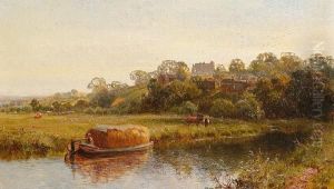 A Summer Evening On The River Wey by Walter Wallor Caffyn