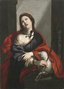 Saint Agnes by Guido Cagnacci