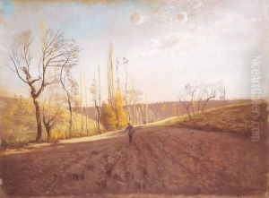 Paysage Champetre, Lever Du Soleil by Emile Cagniart