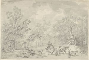 Herders in a wooded Landscape