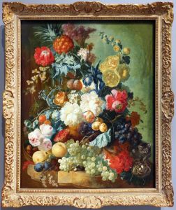 Still Life with Friut and Flowers by Jan van Os