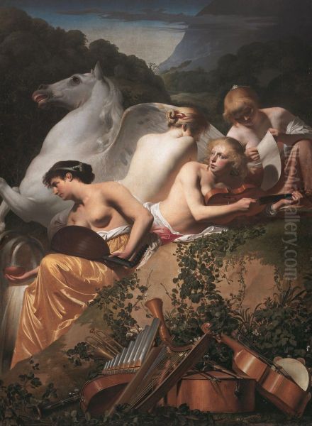 Four Muses and Pegasus - view 1