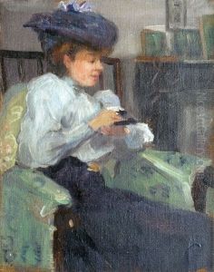 Madame Beauverie prenant le the