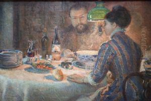 Under the Lamp by Marie Bracquemond