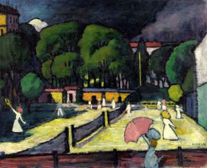 Tennis Court by Adolf Erbsloh