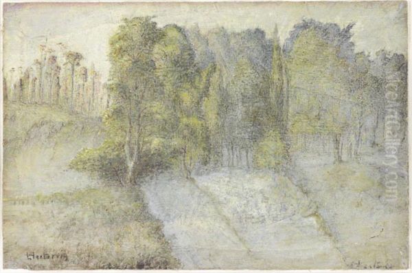 Landskap med skog og vann - view 1