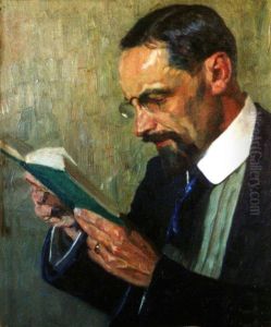 Self-portrait of  painter Felix Schuchard by Felix Schuchard