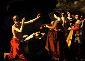 Szent Jeromos megkisertese by Francisco De Zurbaran