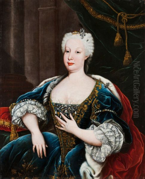 Portrait ofBarbara of Portugal, Queen of Spain(1711-1758),Queen Consort of Spain. - view 1