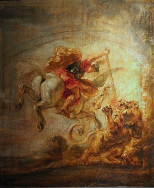Bellerophon, Pegasus and Chimera - view 1