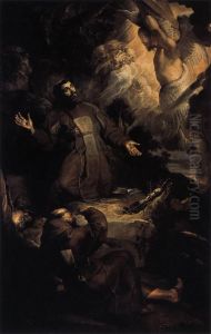 The Stigmatization of St Francis by (studio of) Rubens, Peter Paul