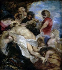 The lamentation over the dead Christ by (studio of) Rubens, Peter Paul