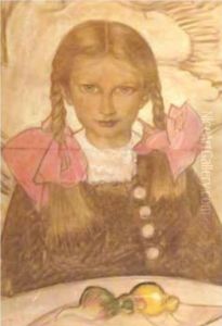 Portret Danuty Schiele by Stanislaw Ignacy Witkiewicz (Witkacy)