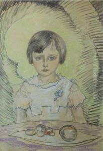 Portret Henryki Witkiewicz-Sandomirskiej by Stanislaw Ignacy Witkiewicz (Witkacy)