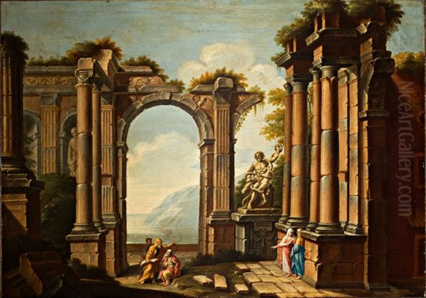 Ruins with figures - view 1
