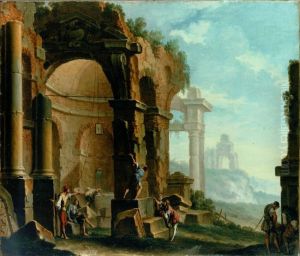 Antique ruins with figures