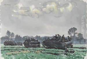 Infantry Advancing by Alex Colville