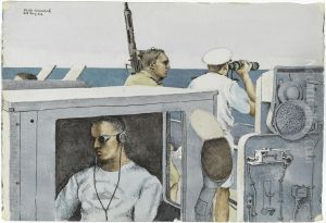 On the Bridge by Alex Colville