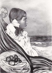 Portret Jadwigi (Jagodki) Maciakowny by Stanislaw Ignacy Witkiewicz (Witkacy)