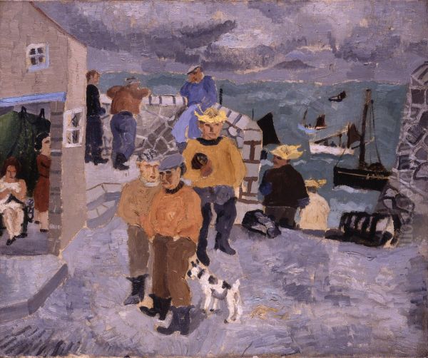 Cornish Fishermen, The Quay, St Ives - view 1