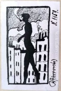 Ex libris dla Romana Jaworskiego by Stanislaw Ignacy Witkiewicz (Witkacy)