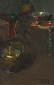 ''still Life With Flower Pots'' by William Cahill
