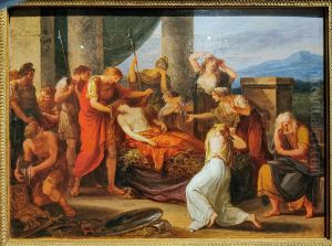 Aeneas trauert um den von Turnus getoteten Pallas, Evanders Sohn