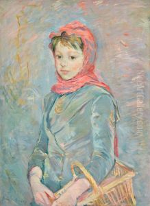 Fillette portant un panier by Berthe Morisot