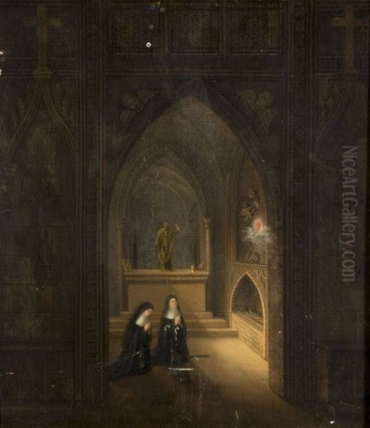 L'Apparition du Sacre-Coeur sur le tombeau du bienheureux Pere Fourier, instituteur des religieuses de la Congregation de Notre-Dame - view 1