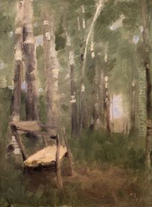 park bench by Helene Schjerfbeck