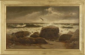 Rocky Coastal Seascape by Charles Drew Cahoon