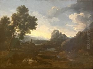 Paysage aux chasseurs