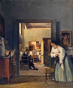 The Studio ofIngresin RomeFrancais:L'atelier d'Ingresa Rome by Jean Alaux