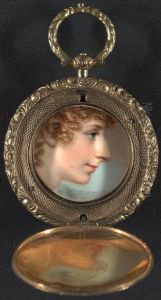A Lady with Light Brown Hair Worn in Ringlets by Adam Buck