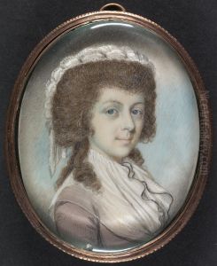 Young Lady with Brown Hair in a Mauve Dress
