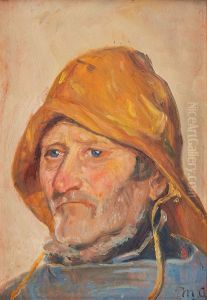 A fisherman. by Michael Peter Ancher