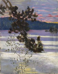A lake view