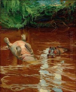 Hippos in the Tana River Hippos in the Tana River