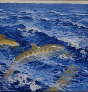 Sharks in the Indian Ocean by Akseli Valdemar Gallen-Kallela