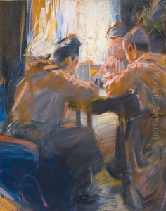 Kortinpelaajat by Akseli Valdemar Gallen-Kallela