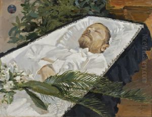Lauri Kivekas in his Coffin