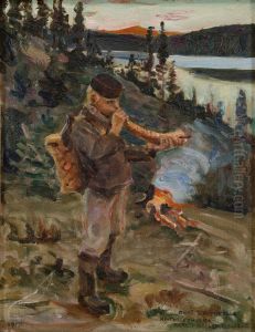Paanajarven paimenpoika by Akseli Valdemar Gallen-Kallela