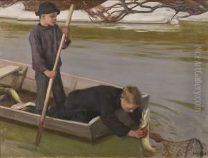 Boys Fishing by Eero Jarnefelt