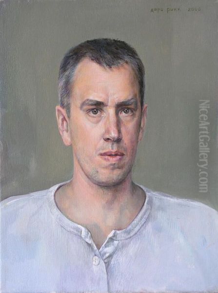 Self-portrait in a white shirt - view 1