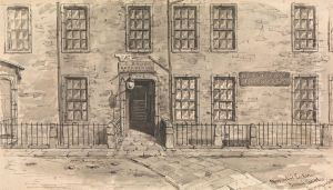 View of Bookbinder and stationer's at H&J Pillans Printers by William Fettes Douglas