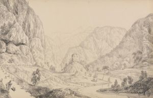 View on the Eisak near Mittenwald, 27th Oct.r 1840